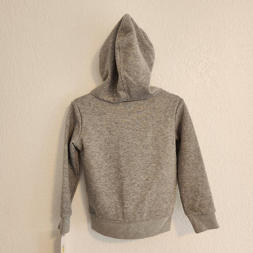 Nike Toddler Size 2T Just Do‎ It Swoosh Gray Logo Hooded Sweatshirt NWT - Picture 3 of 4